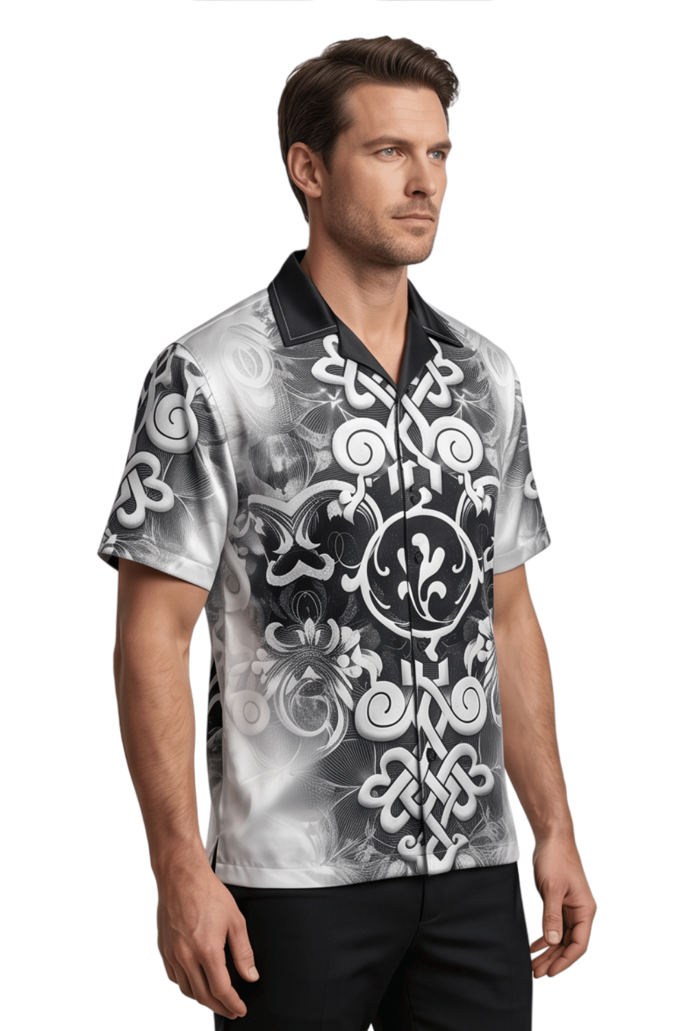 [48021-27] Resort Collar Short Sleeve Shirt