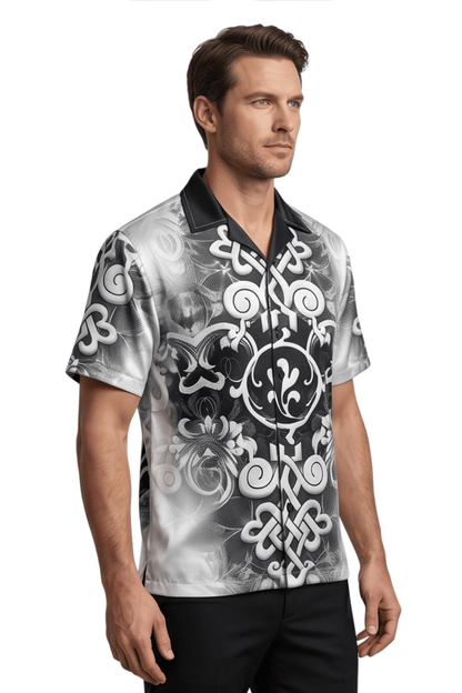 [48021-27] Resort Collar Short Sleeve Shirt