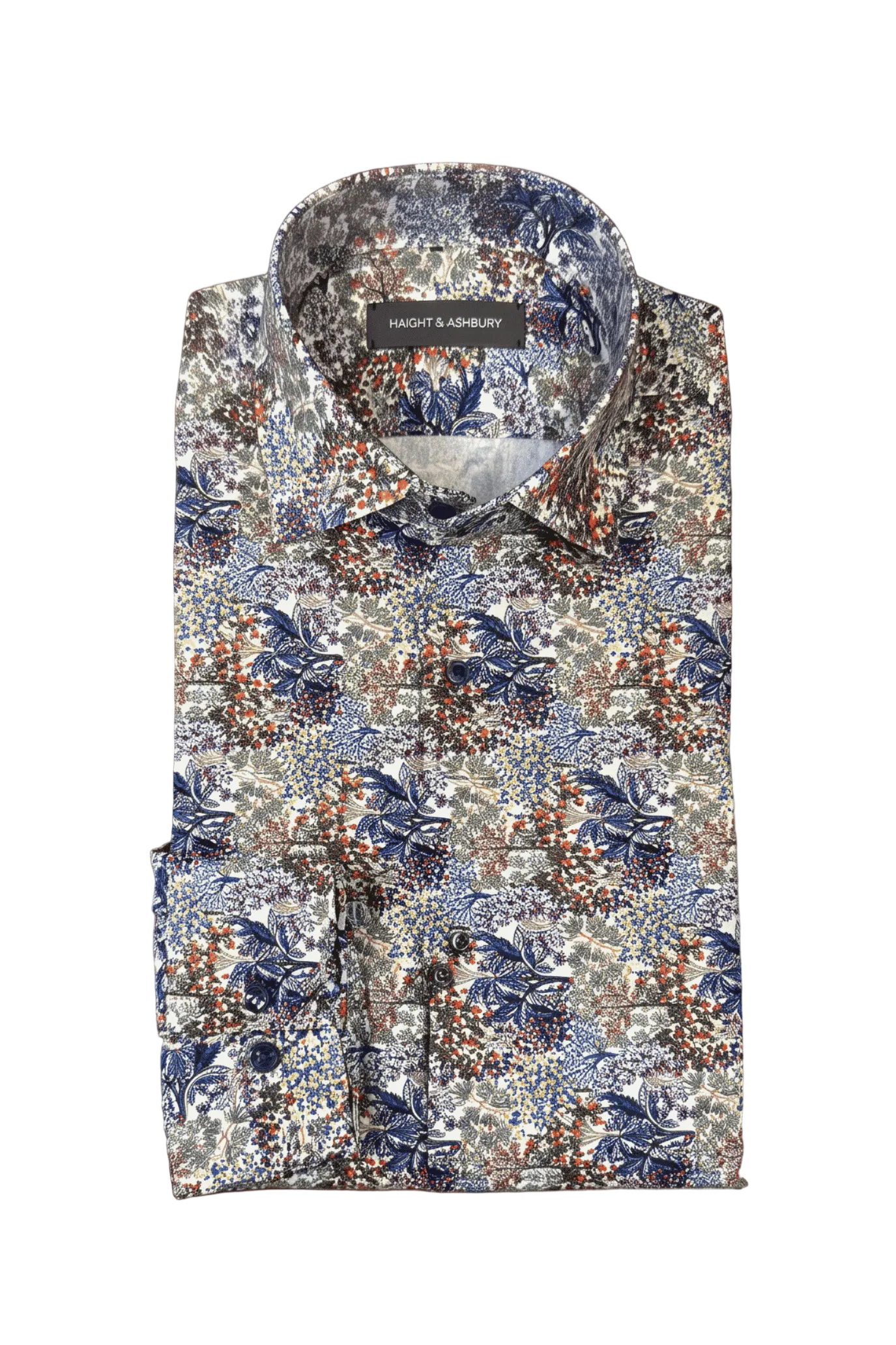 [48022-27] DT PRINTED DRESS SHIRT