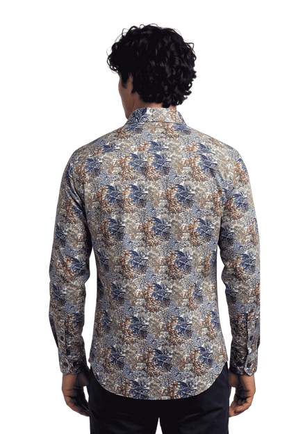 [48022-27] DT PRINTED DRESS SHIRT