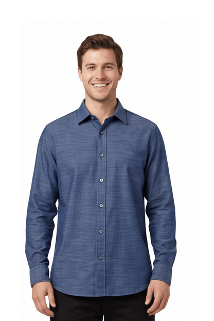 [48017-27] LS MICRO CRIMP SHIRT
