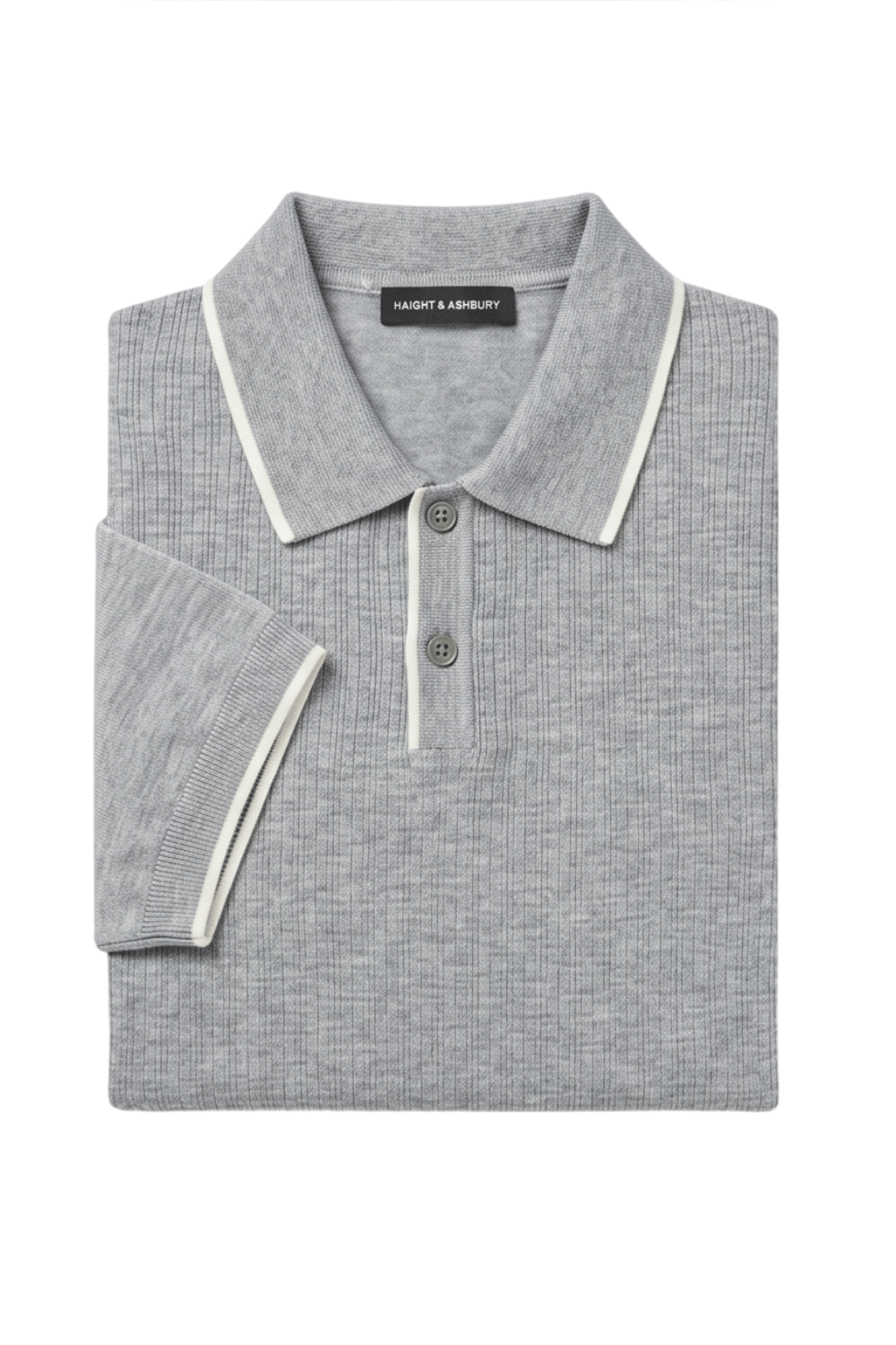 [33164-40-281] CASHMERE BLEND SS BUTTON POLO