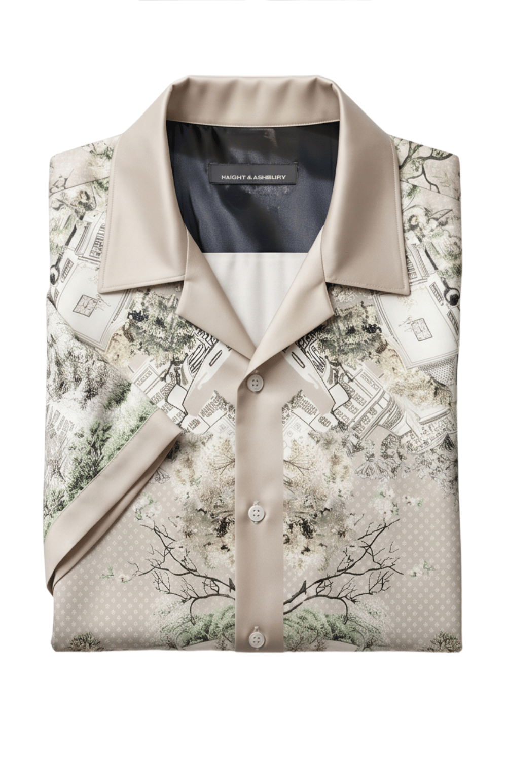 [48021-29] Resort Collar Short Sleeve Shirt