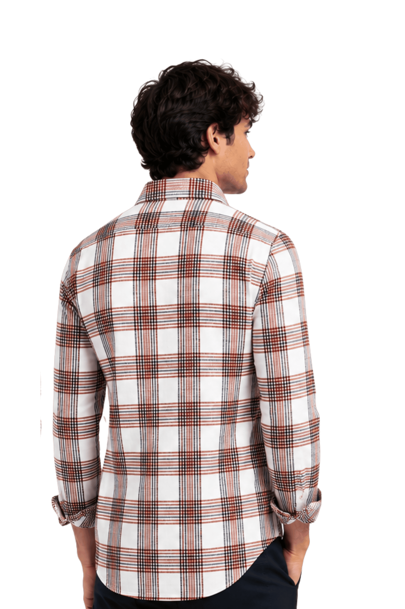 [48022-29] DT PRINTED DRESS SHIRT