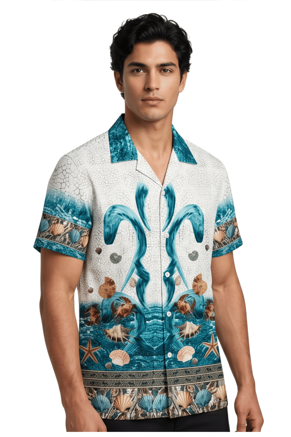 [48021-02] Resort Collar Short Sleeve Shirt