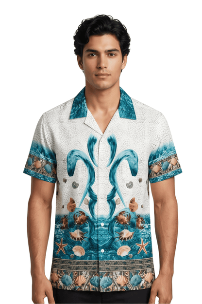 [48021-02] Resort Collar Short Sleeve Shirt