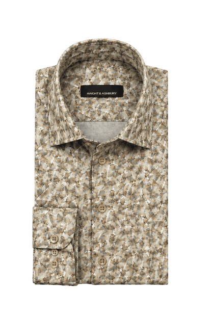 [48022-02] DT PRINTED DRESS SHIRT