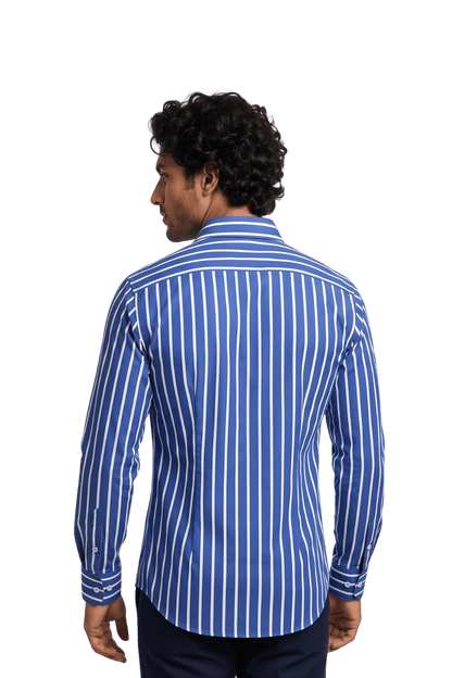 [48026-2] LS BENGAL STRIPE DRESS SHIRT