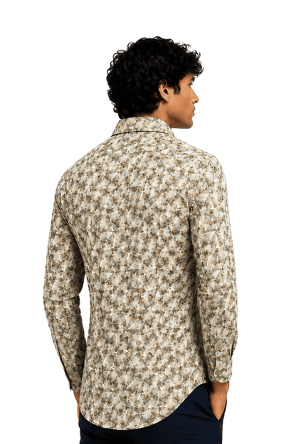 [48022-02] DT PRINTED DRESS SHIRT