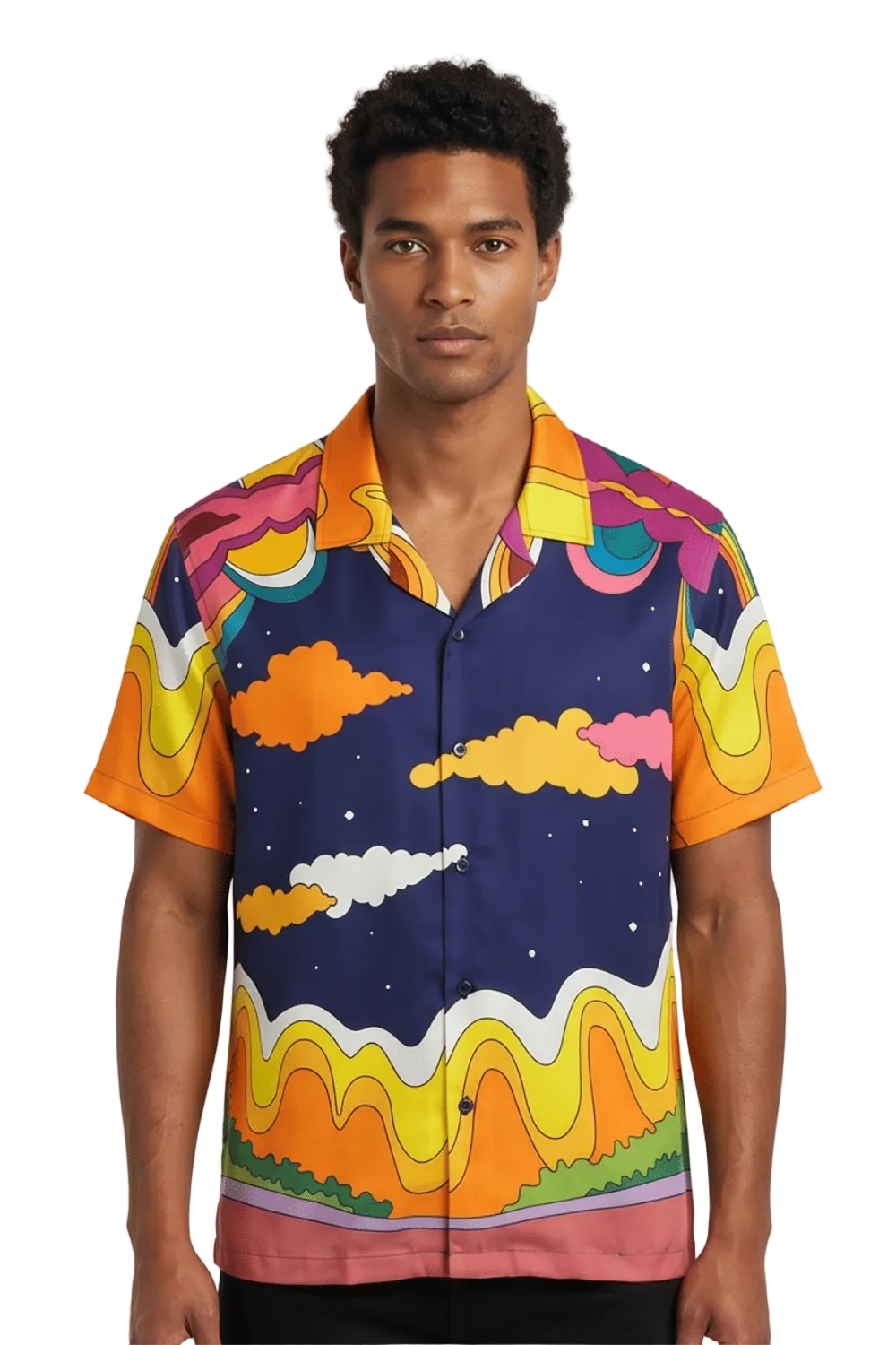 [48021-30] Resort Collar Short Sleeve Shirt