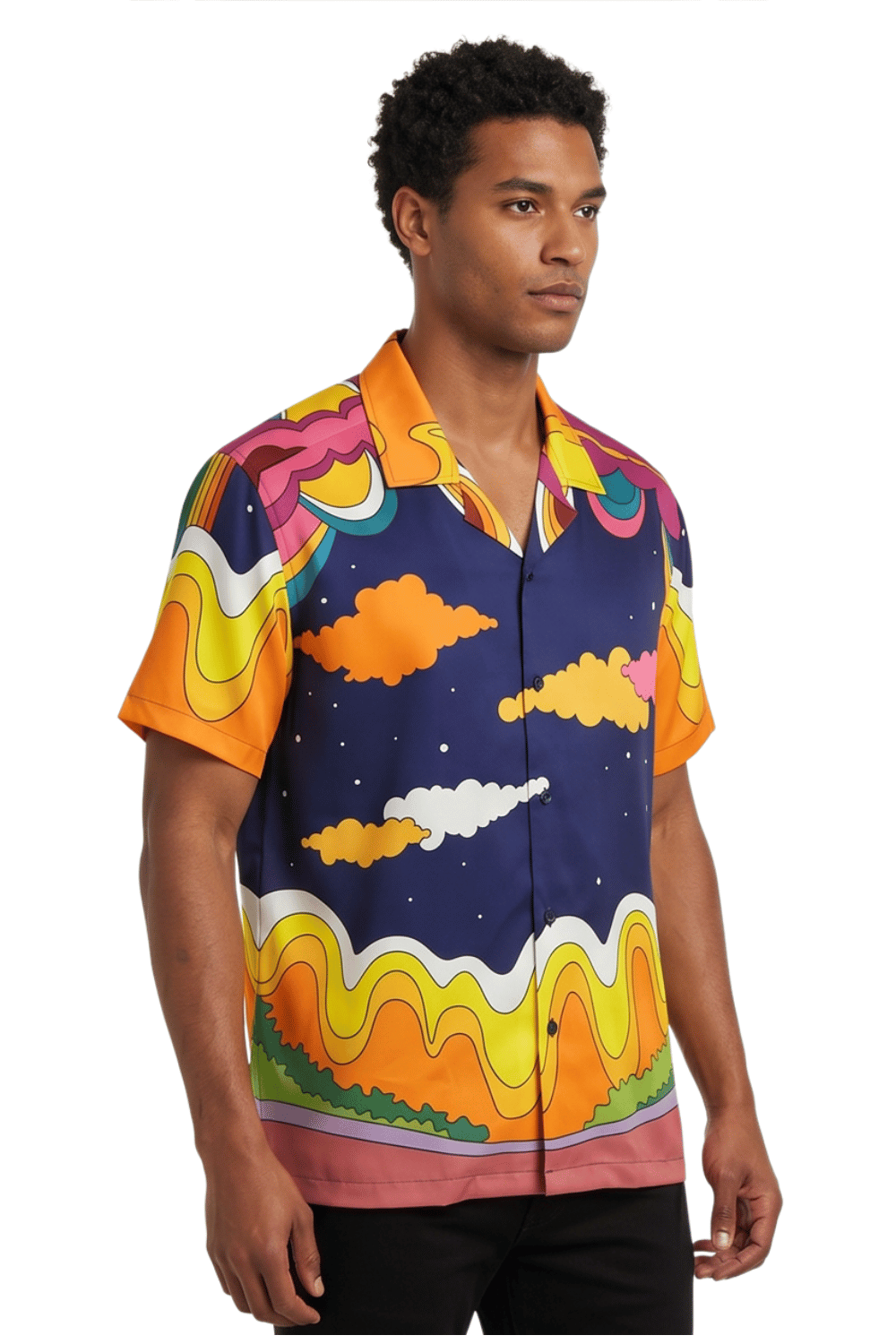 [48021-30] Resort Collar Short Sleeve Shirt