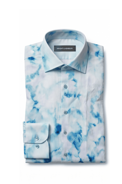 [48022-31] DT PRINTED DRESS SHIRT