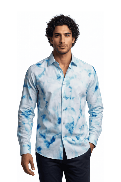 [48022-31] DT PRINTED DRESS SHIRT