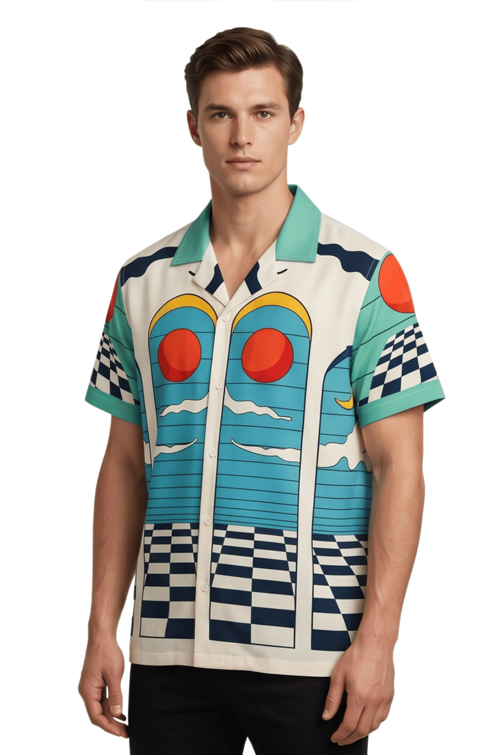 [48021-32] Resort Collar Short Sleeve Shirt