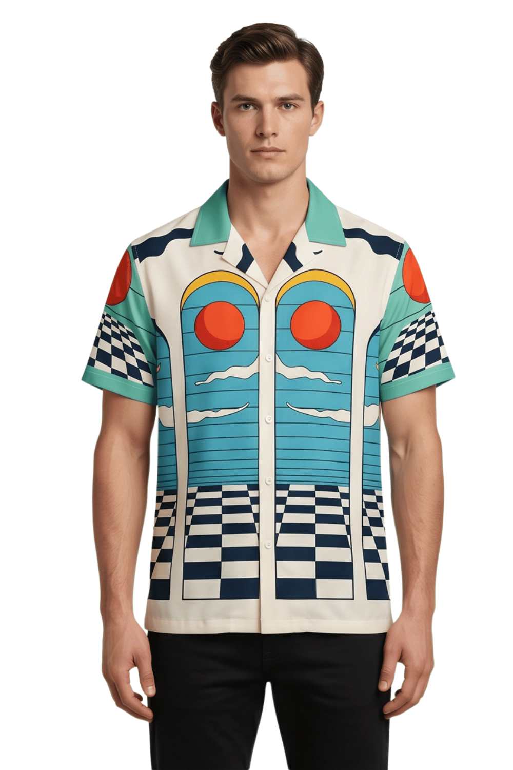 [48021-32] Resort Collar Short Sleeve Shirt
