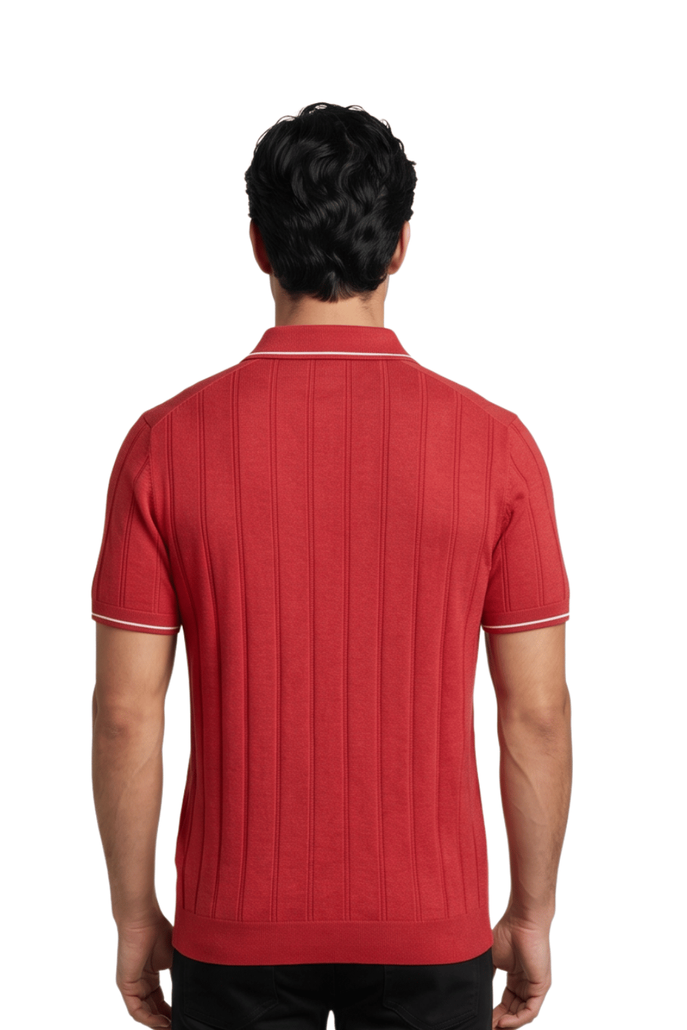 [33161-40-121] CASHMERE BLEND SS ZIP POLO