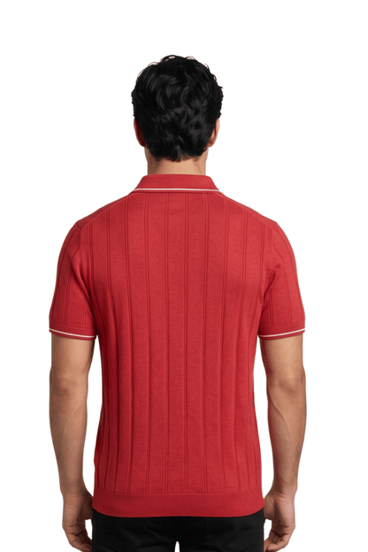 [33161-40-121] CASHMERE BLEND SS ZIP POLO
