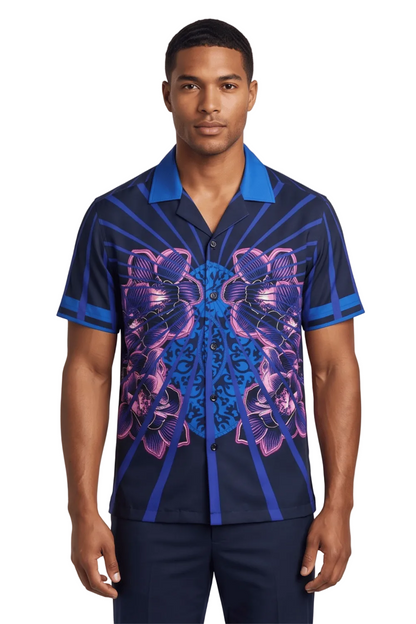 [48021-33] Resort Collar Short Sleeve Shirt