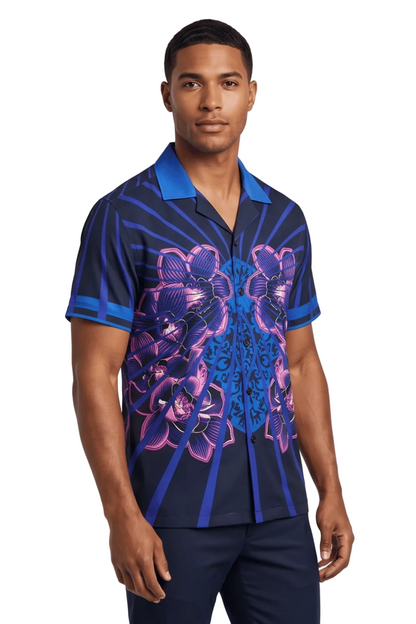[48021-33] Resort Collar Short Sleeve Shirt