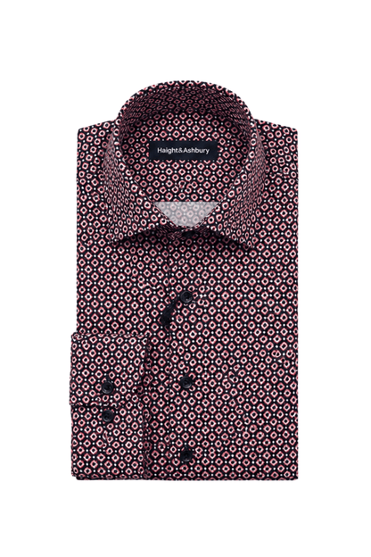 [48022-33] DT PRINTED DRESS SHIRT