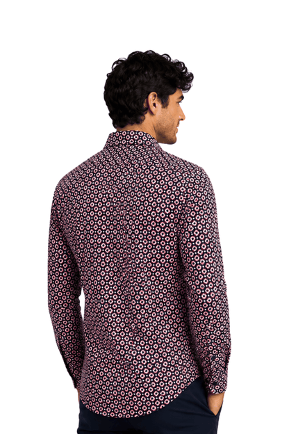 [48022-33] DT PRINTED DRESS SHIRT