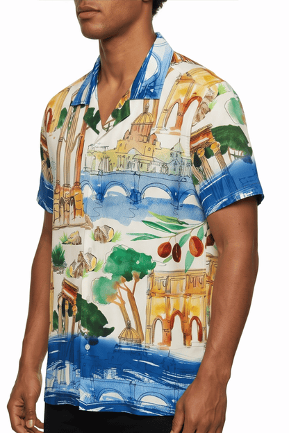 [48021-35] Resort Collar Short Sleeve Shirt