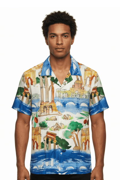 [48021-35] Resort Collar Short Sleeve Shirt