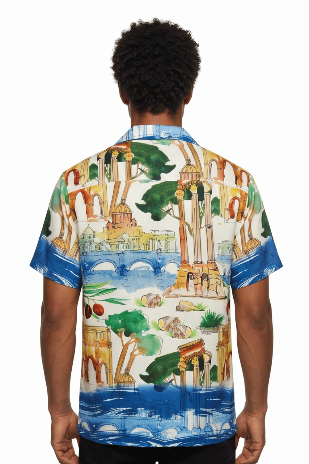 [48021-35] Resort Collar Short Sleeve Shirt