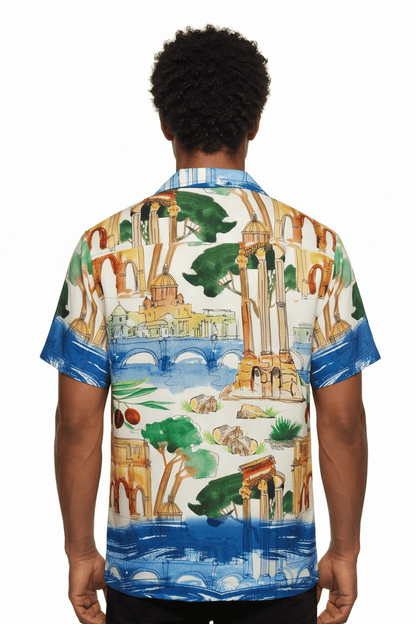 [48021-35] Resort Collar Short Sleeve Shirt