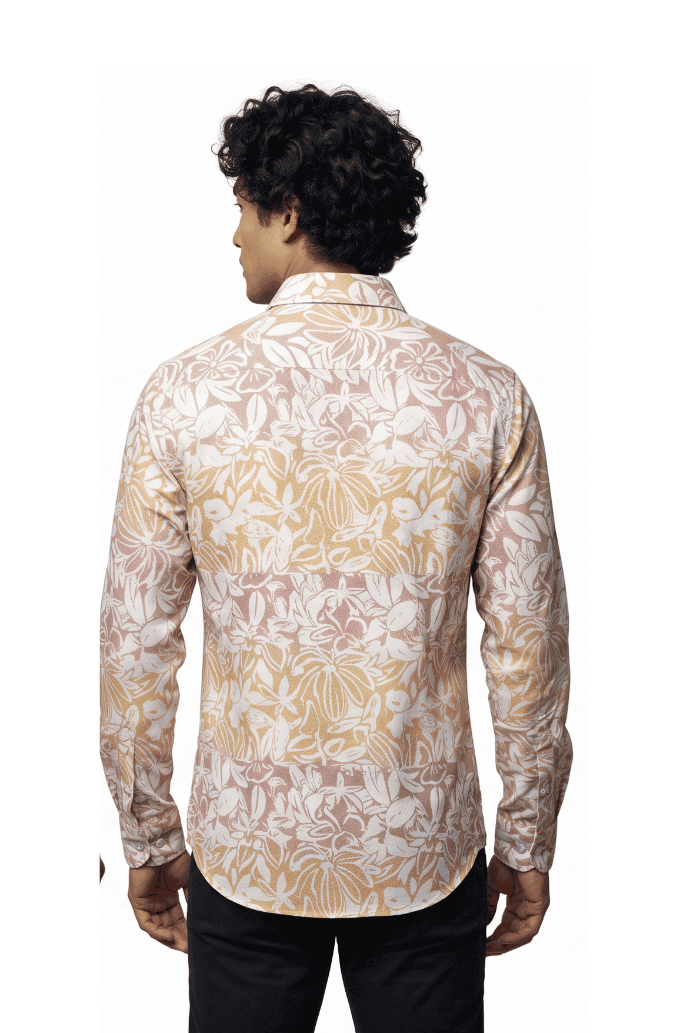 [48022-35] DT PRINTED DRESS SHIRT