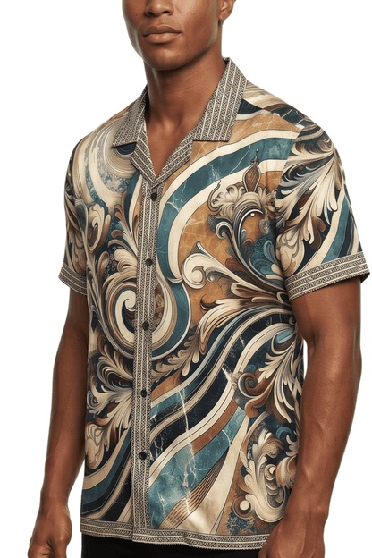 [48021-36] Resort Collar Short Sleeve Shirt