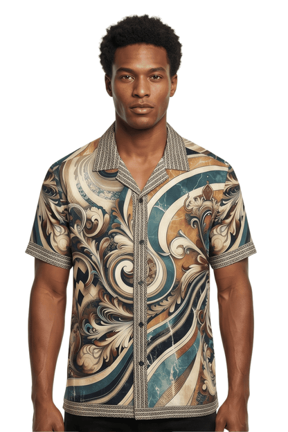 [48021-36] Resort Collar Short Sleeve Shirt
