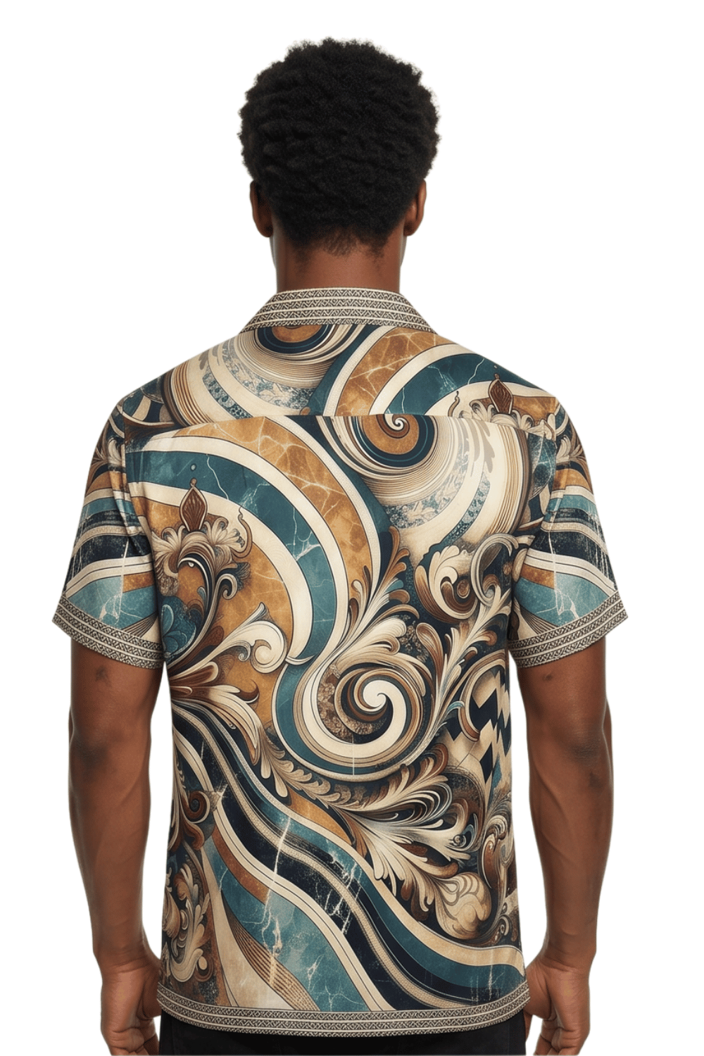 [48021-34] Resort Collar Short Sleeve Shirt