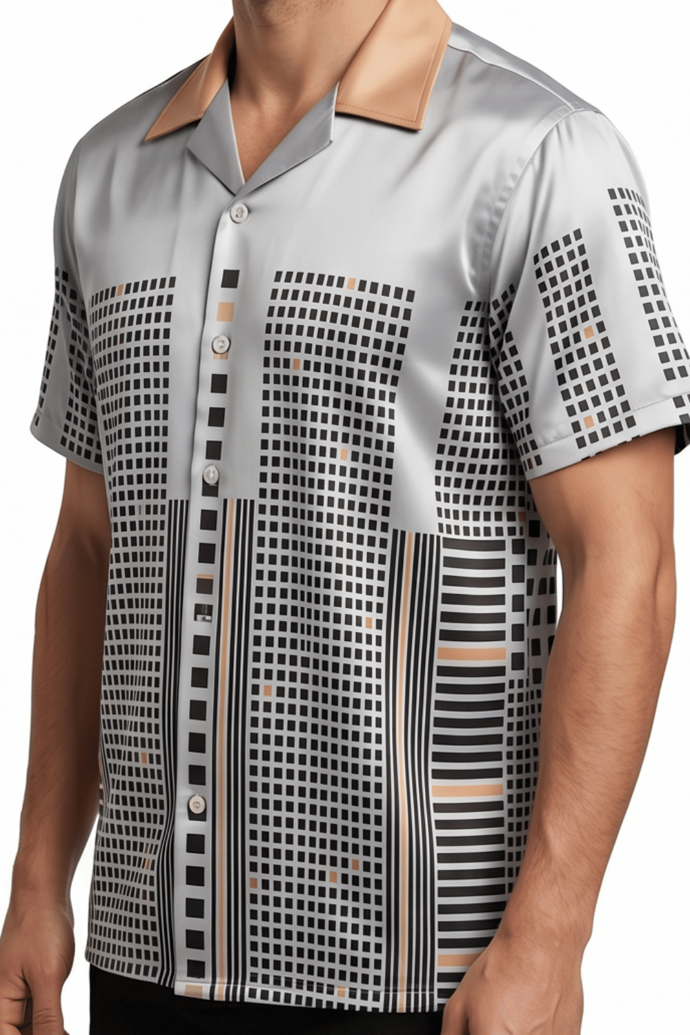 [48021-37] Resort Collar Short Sleeve Shirt