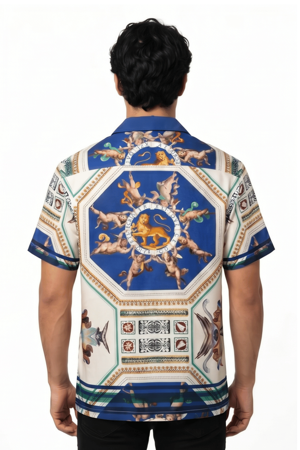 [48021-38]  Resort Collar Short Sleeve Shirt