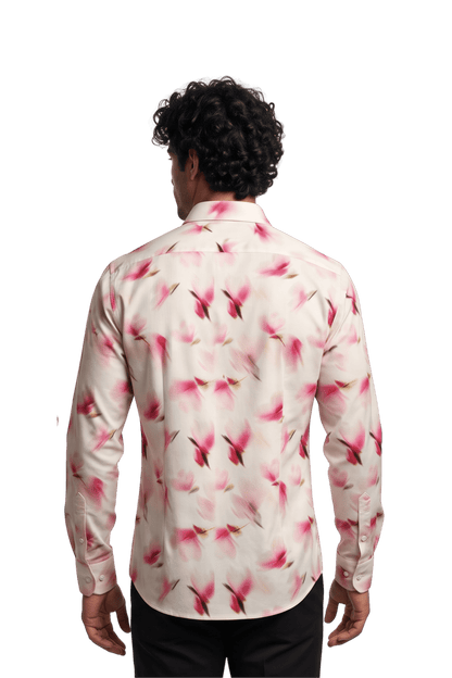 [48022-38] DT PRINTED DRESS SHIRT