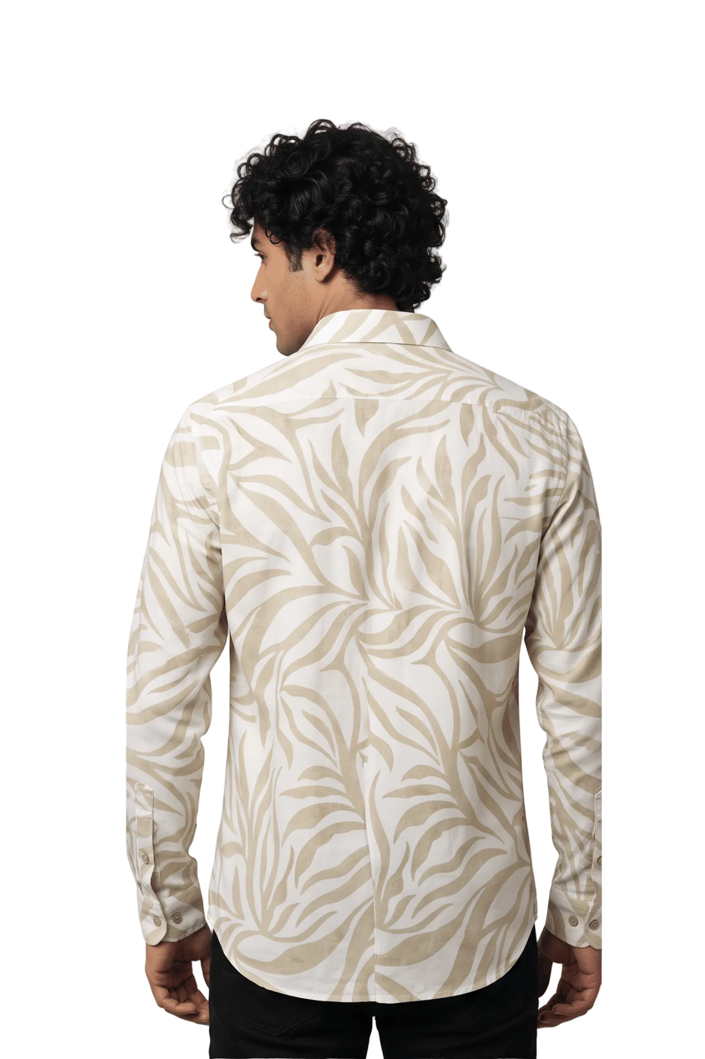 [48022-39] DT PRINTED DRESS SHIRT