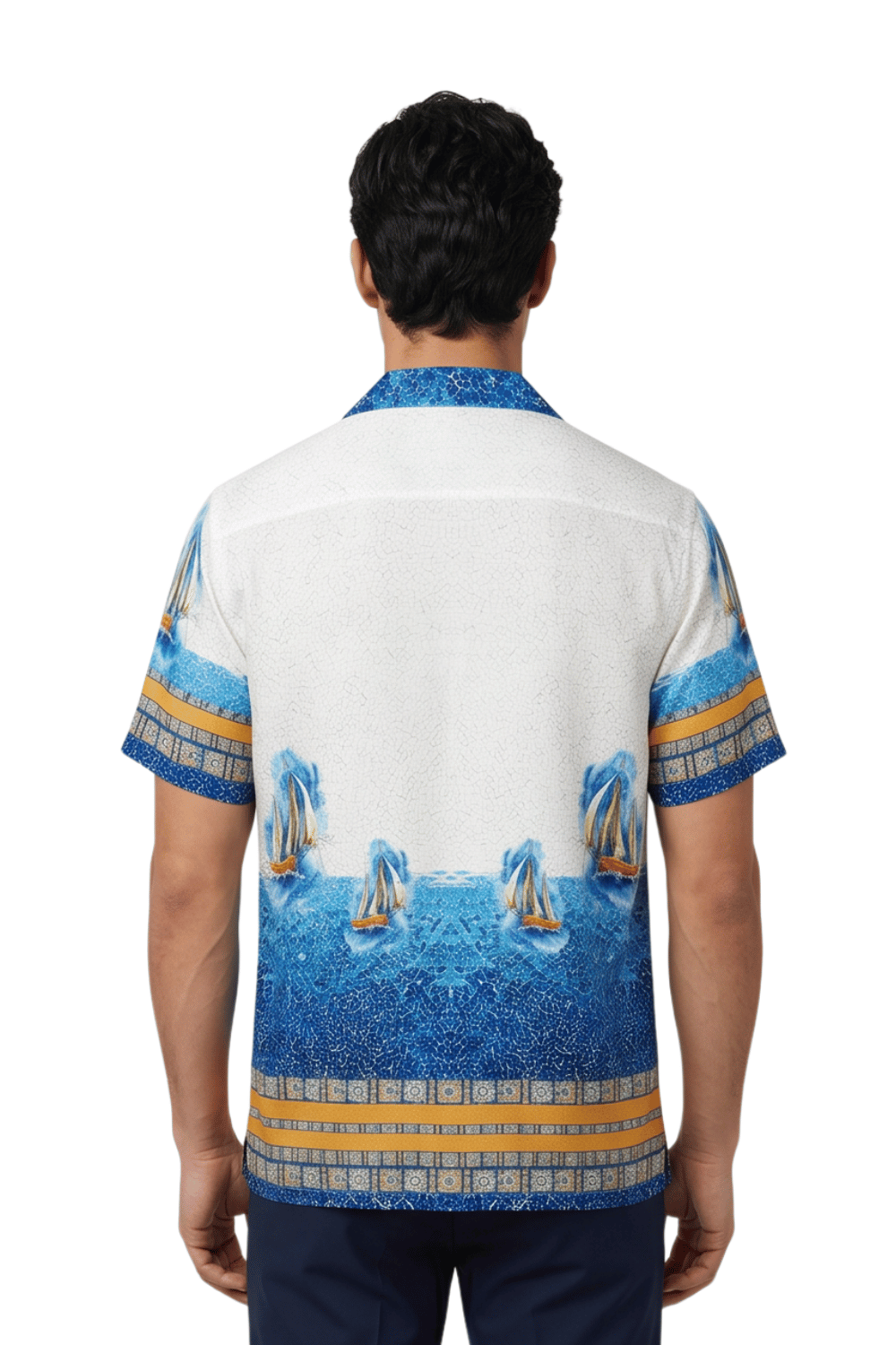 [48021-03] Resort Collar Short Sleeve Shirt