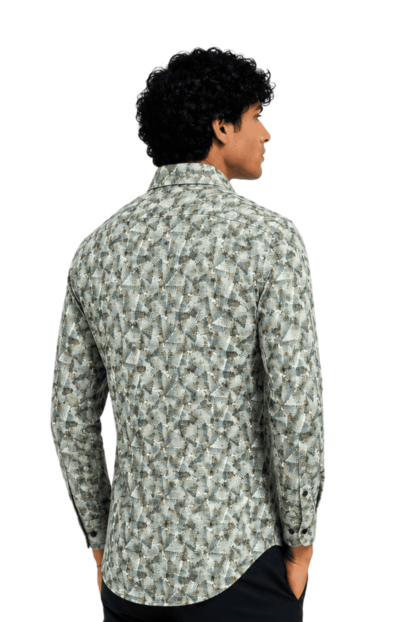 [48022-03] DT PRINTED DRESS SHIRT