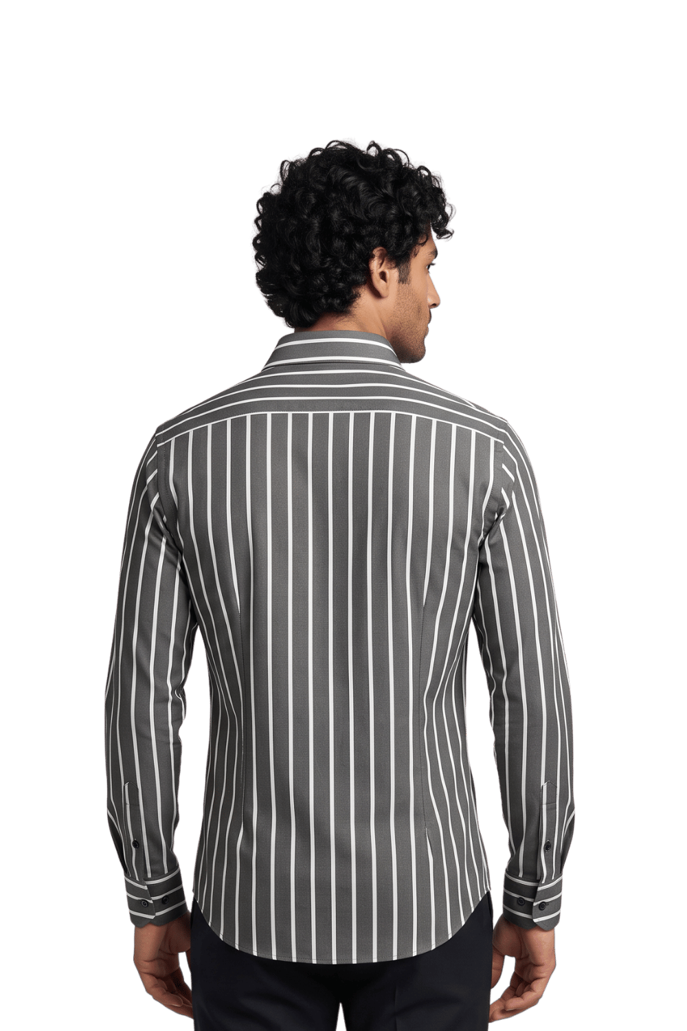 [48026-3] LS BENGAL STRIPE DRESS SHIRT