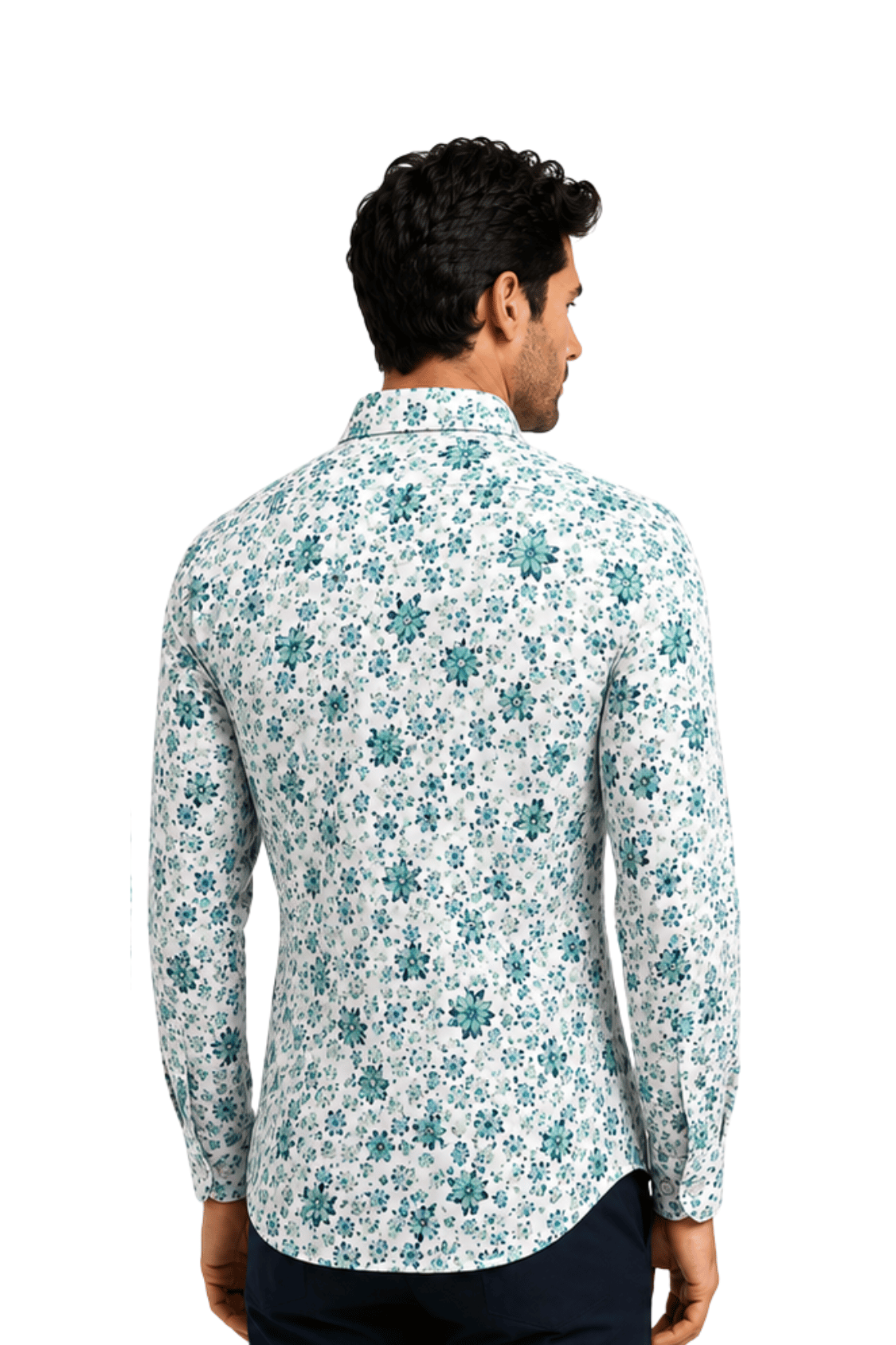 [48022-40] DT PRINTED DRESS SHIRT