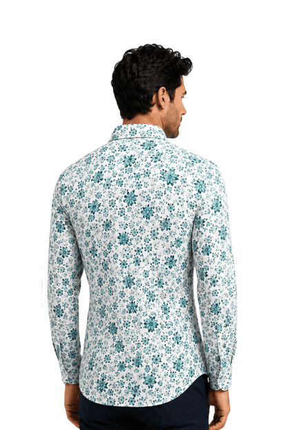 [48022-40] DT PRINTED DRESS SHIRT