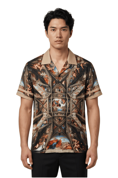 [48021-40] Resort Collar Short Sleeve Shirt