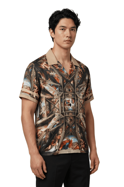 [48021-40] Resort Collar Short Sleeve Shirt