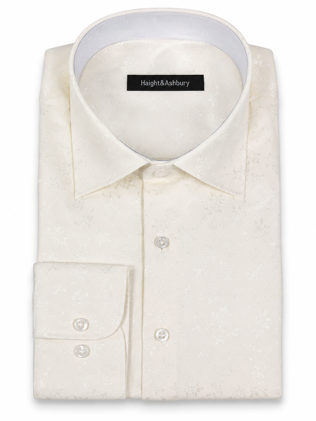 [41749-BEYAZ] TONAL CEREMONY DRESS SHIRT