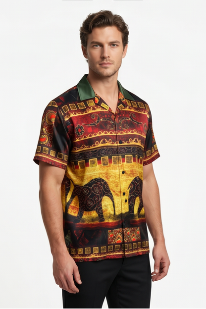 [48021-41] Resort Collar Short Sleeve Shirt