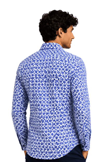 [48022-44] DT PRINTED DRESS SHIRT