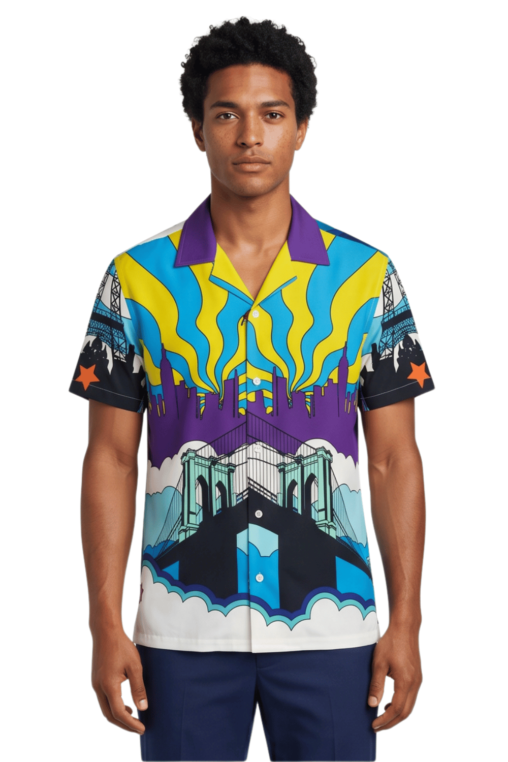 [48021-45] Resort Collar Short Sleeve Shirt