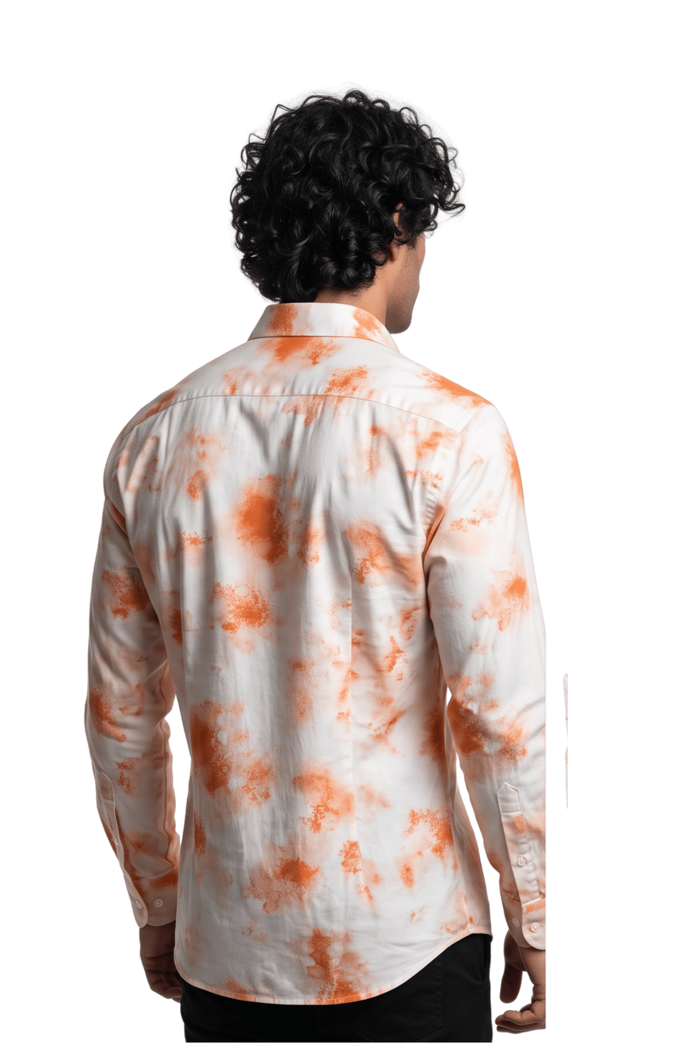 [48022-45] DT PRINTED DRESS SHIRT