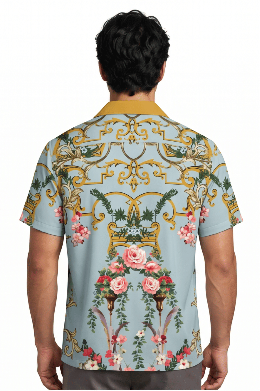 [48021-46] Resort Collar Short Sleeve Shirt